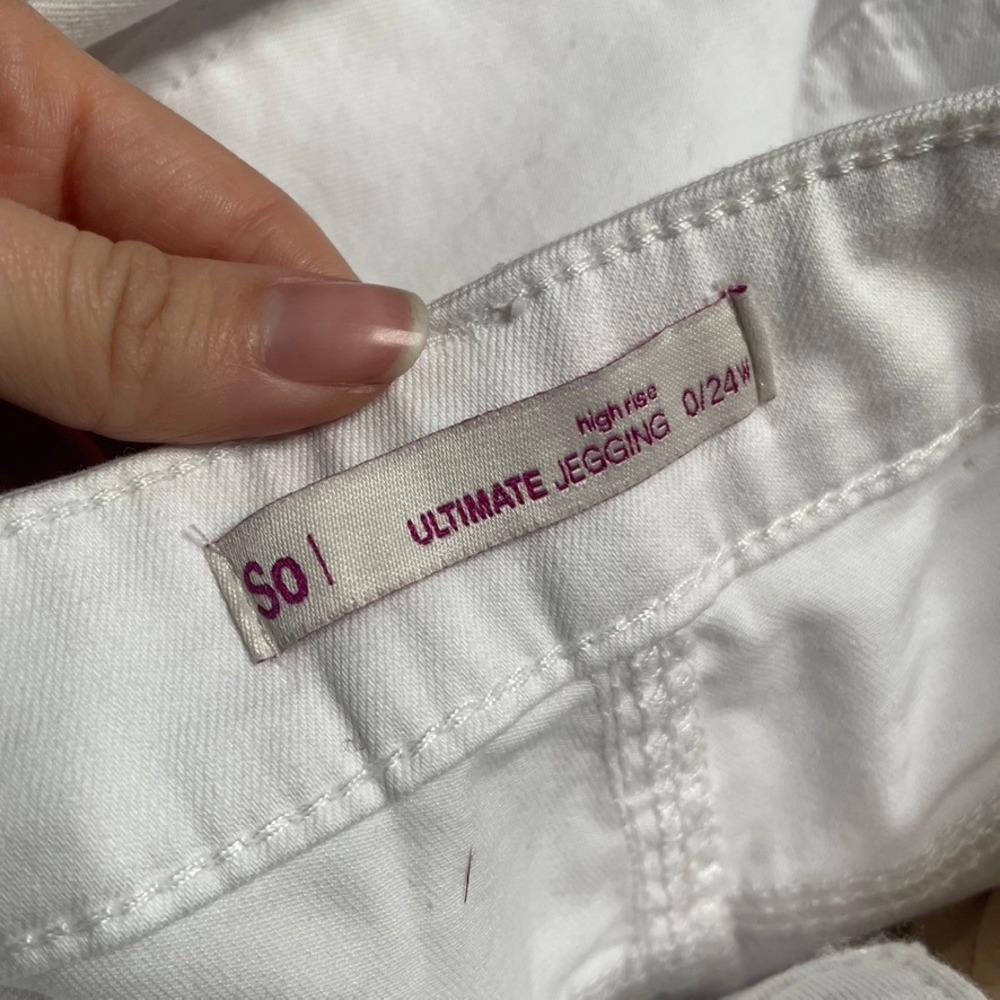 SO Ultimate Jegging High Rise White Skinny Pants Size‎ 0 - Picture 2 of 4